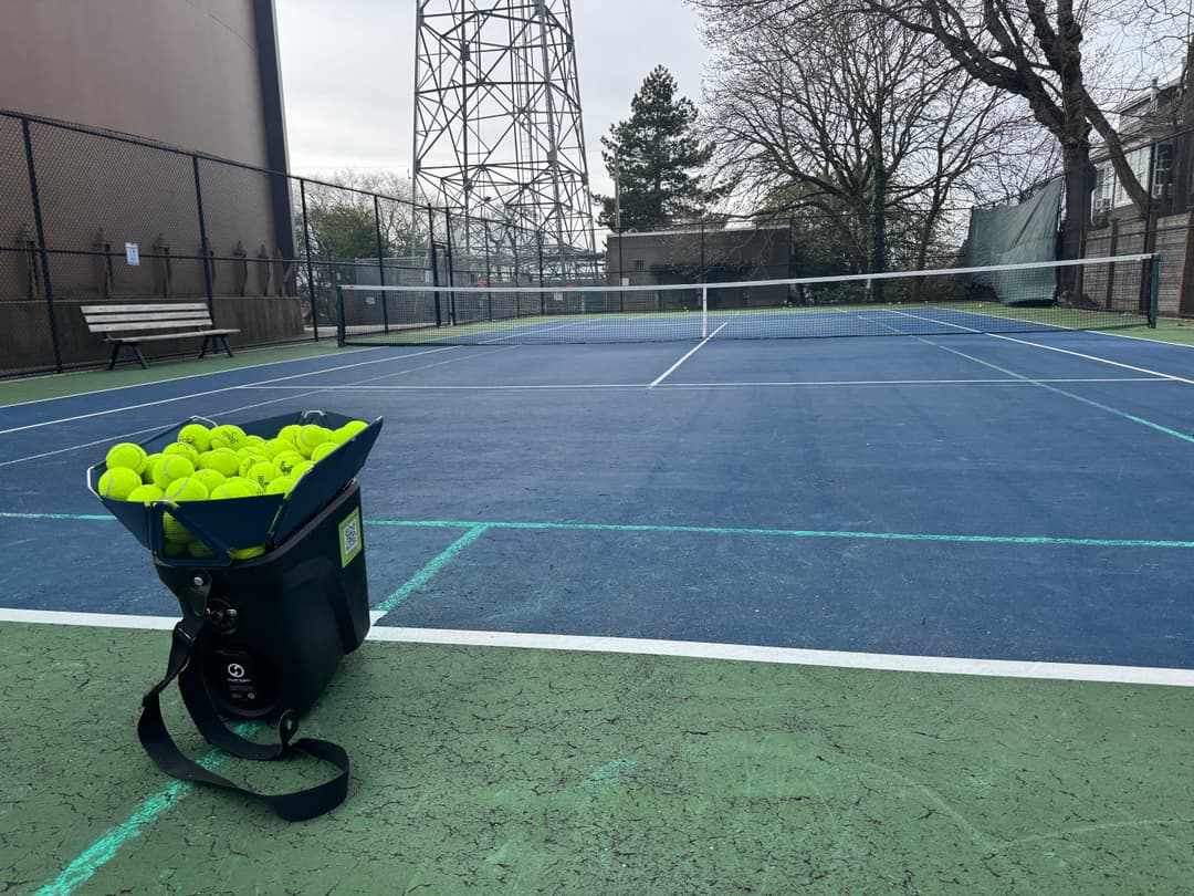 Ball machine in action